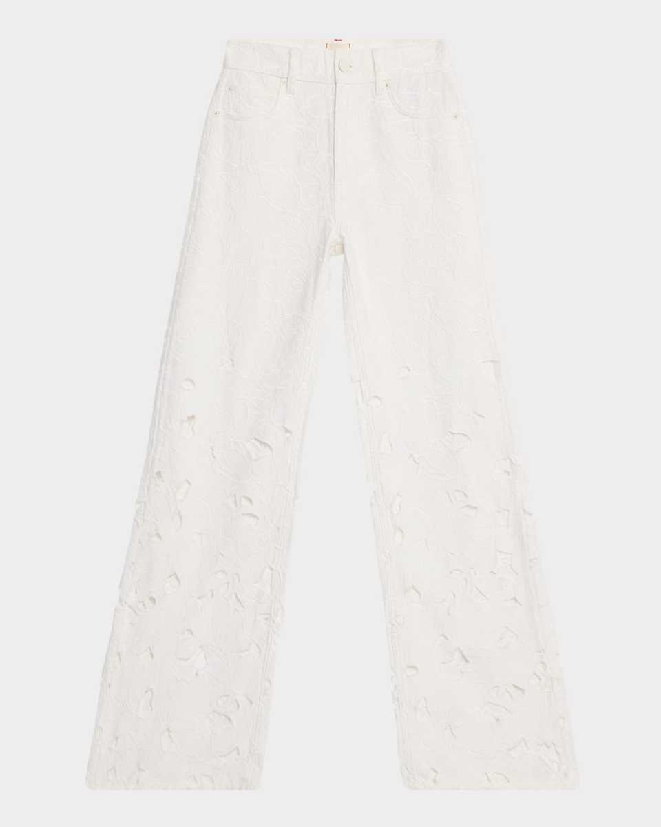 Weezy High-Rise Embroidered Eyelet Jeans